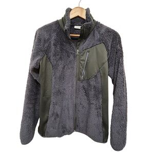 Columbia Blue Double Plush Teddy Full Zip Fleece Women’s Jacket - L